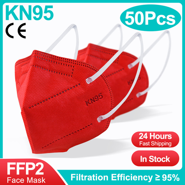 5-100 قطعة ffp2fan قابلة لإعادة الاستخدام kn95 أقنعة ce المعتمدة الكبار ffp2reuse zable mascherine KN95 Mascarillas قناع الوجه أقنعة واقية