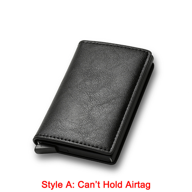 Credit Card Holders Rfid Airtag Wallet Men Carbon Fiber Thin Bank Card Holder Case Airt Tag Male Smart Mini Wallet Macsafe