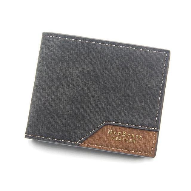 Men's Leather Wallet Business Foldable Luxury Wallet Billfold Slim Hipster Credit Card Holders Insert Coin Purses Vintage Walls