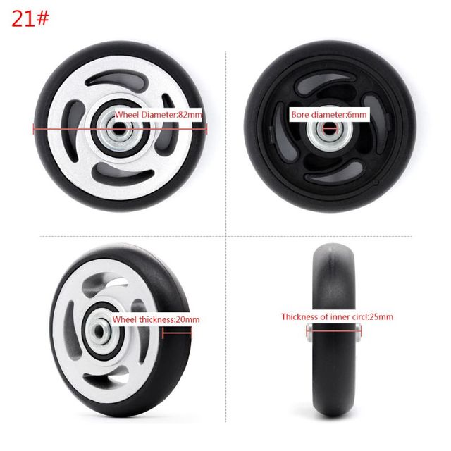 1PC Luggage Plastic Swivel Wheels Rotation Suitcase Replacement Wheels