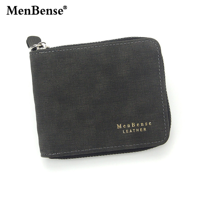 New Fashion Men's PU Zipper Wallet Men Wallet Small Coin Purse Wallet Men Wallet Coin Bag Card Holder Coin Purse Men