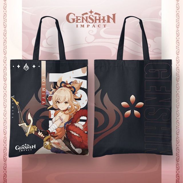 Jinshin Effect Two-Dimensional Project Kaidehara Kazuha Cartoon Anime Manga Game Peripheral Shoulder Bag Shopping Storage Bag