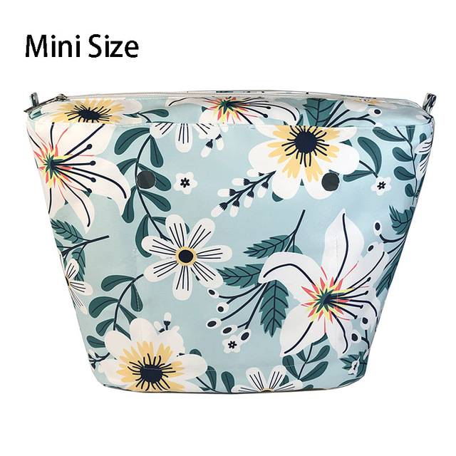 Floral trim waterproof inner insert, classic small inner pocket, handbags accessory