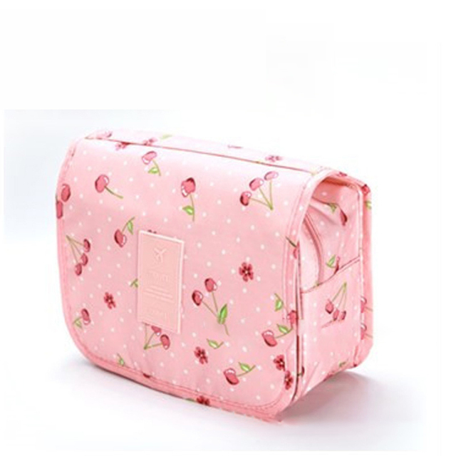 Women Travel Bath Make Up Bag Ladies Waterproof Hanging Cosmetic Bags Female Zipper Essential Toiletry Bag Travel Organizer