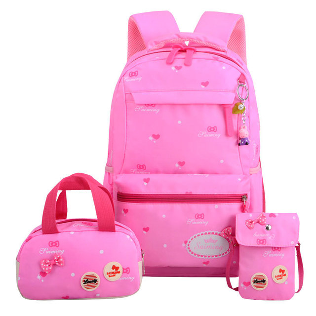 3pcs/set Printing School Bags Backpacks Schoolbag Fashion Kids Lovely Backpack for Children School Bag for Girls School Bag Student Mochila