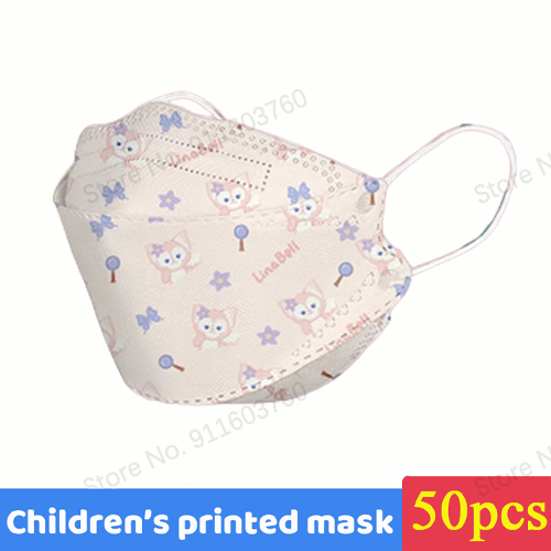 Disney Children KN95 Face Mask Anime Mickey Cartoon Cute 4-layers Breathable for 4-12 Years FFP2 Mouth Mascarillas 10pcs/bag