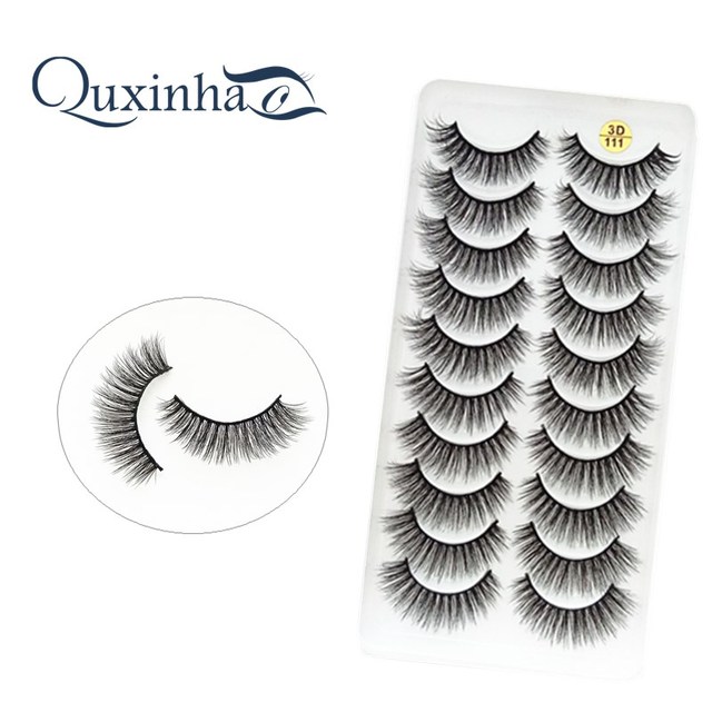 QUXINHAO wholesale 10 pairs lashes eyelashes cilios 3d mink lashes mink eyelashes wholesale false eyelashes maquiagem