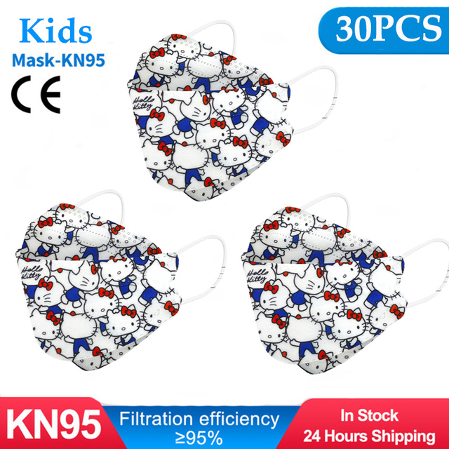 10-50pcs fpp2fan Kid Fish Cartoon kn95fan 4 Protective Layer fpp2 Approved Mask Breathing Mouth Mask KN95 Mascarilla Infantil