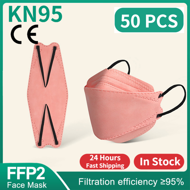 FFP2 Fish Mask KN95 Mascarillas Adult Morandi ffp2 Mask 4 Layer Respirator Approved FFP2 Face Masks Breathing Mouth Mask