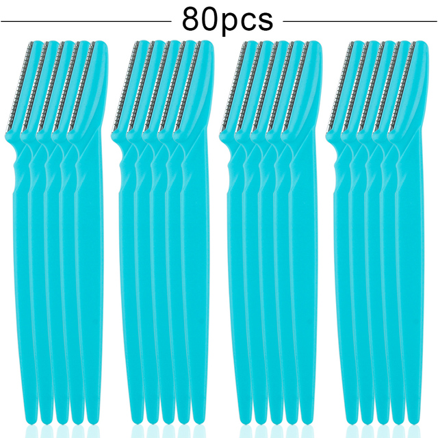 20/40/80pcs Eye Brow Razors Face Safe Shaping Knife Eyebrow Trimmer Shaver Facial Hair Removal Blades Cutter Makeup Tools Woman