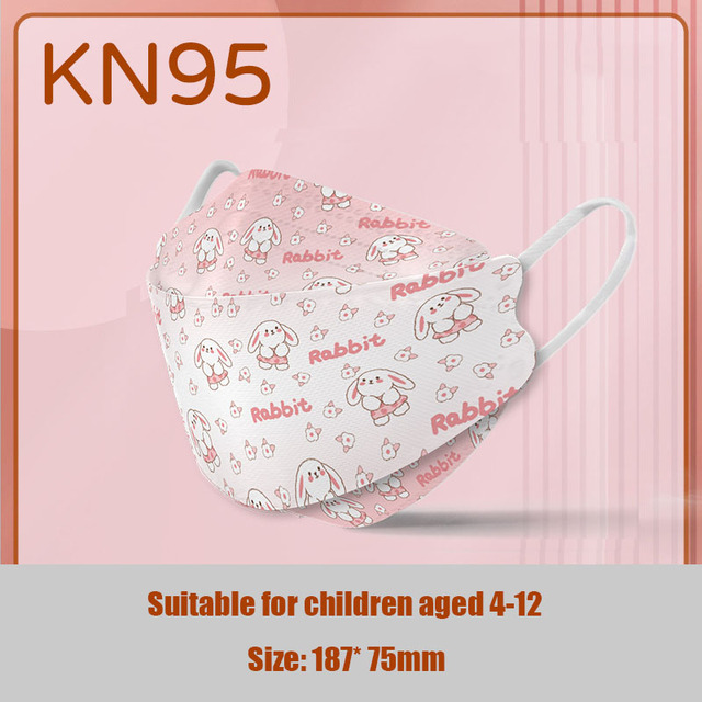 50/200pcs KN95 Disposable Face Mask Printed Children Virus Cartoon Pattern Cute Mask Anti-Dust Protective Christmas Mascarilla