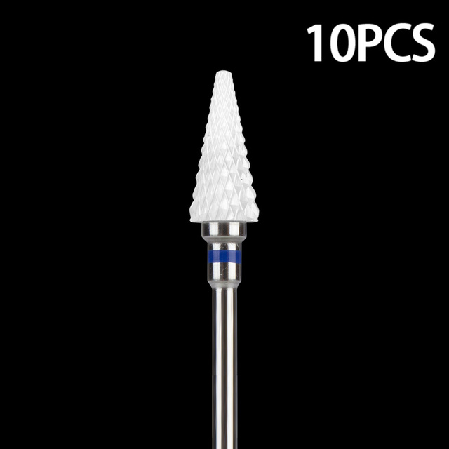 Nail Bits Ceramic Nail Drill Bit Pedicure Drill Milling Cutter For Manicure Machine Pedicure Caps Ceramic Drill Nail Polish Tools