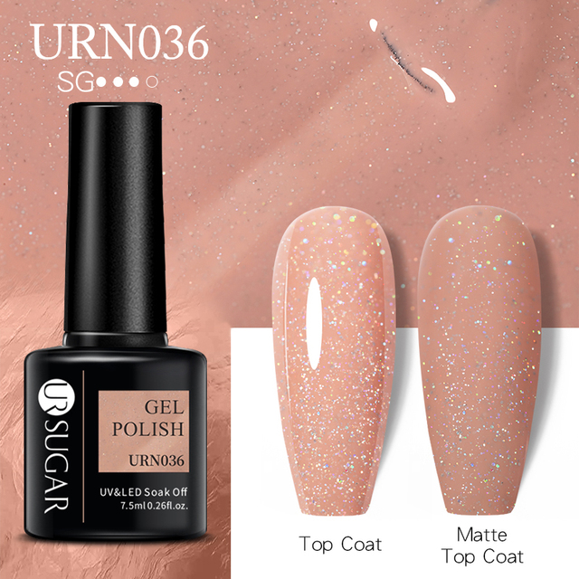 UR SUGAR Glitter Nail Gel Polish Color Glitter Sequins Shiny Gel Base Long Lasting Nail Art Varnish