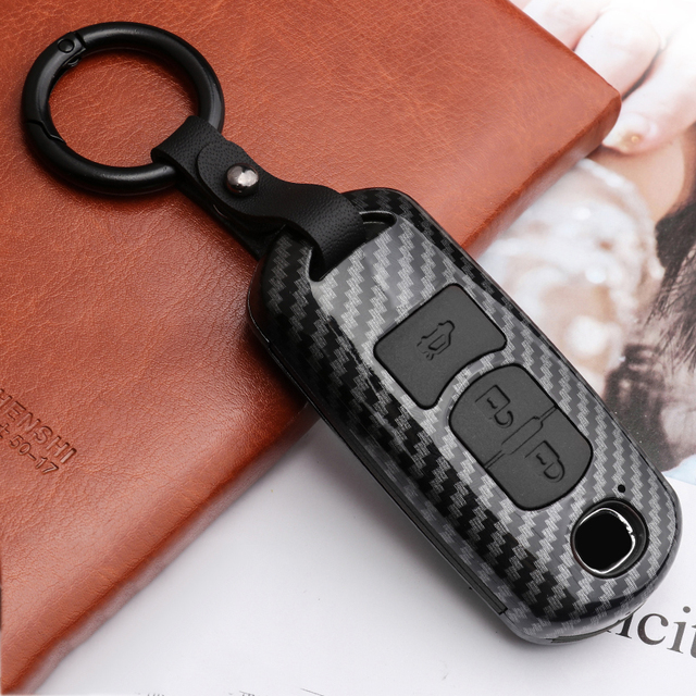 2020 Silicon Carbon Fiber Car Key Cover For Mazda 2 3 5 6 2017 CX-4 CX-5 CX-7 CX-9 CX-3 CX 5 Auto Smart Remote Protective Case