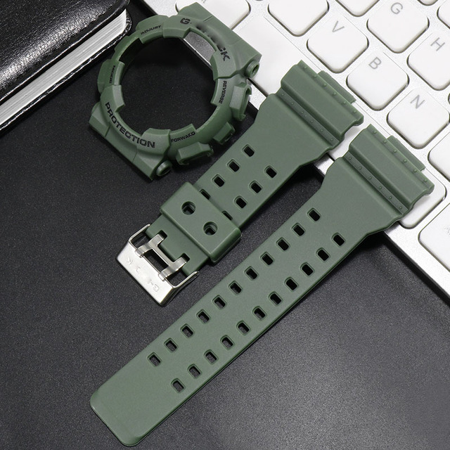 For G-SHOCK GA100 GA110 GA120 GD100 GD110 GD120 Watch Strap Watch Case Men Matte Wristwatch Sport Watch Silicone Case Strap