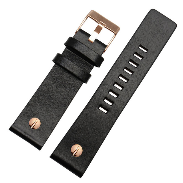 Genuine Leather Watchband Bracelet 22 24 26 28 30mm Watch Strap with Rivet for Diesel DZ7406 DZT2009 DZ7413 DZ7257 Watch Band