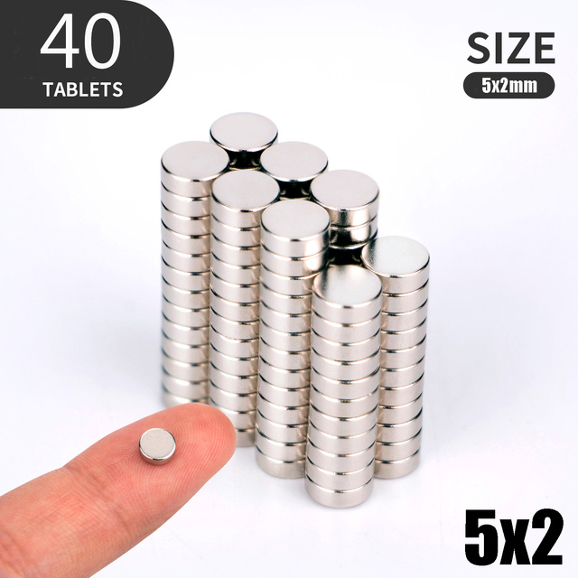 20 40 80pcs/lot 6x2 5x1 5x1.5 5x2mm Hot Magnet Small Round Strong Magnet Rare Earth Neodymium Magnet