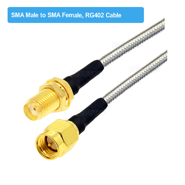 RG402 SMA Male to SMA Male Plug Semi Flexible Silver RG402 Test Cable High Frequency 50ohm 6GHz RF Pigtail Coaxial Cable