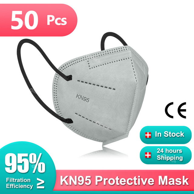 CE ffp2mascarillas KN95 FPP2 Respirator Face Masks 5 Layer Reusable FFP2 Breathing Mouth Cover fp2 Masque