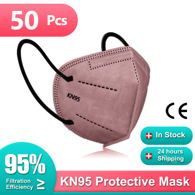 Adult KN95 Masks 5 Layers FFP2 Mascarillas FPP2 homology ada Colores ffp2mascherine 10-100pcs FFP 2 Respirator Mask KN 95