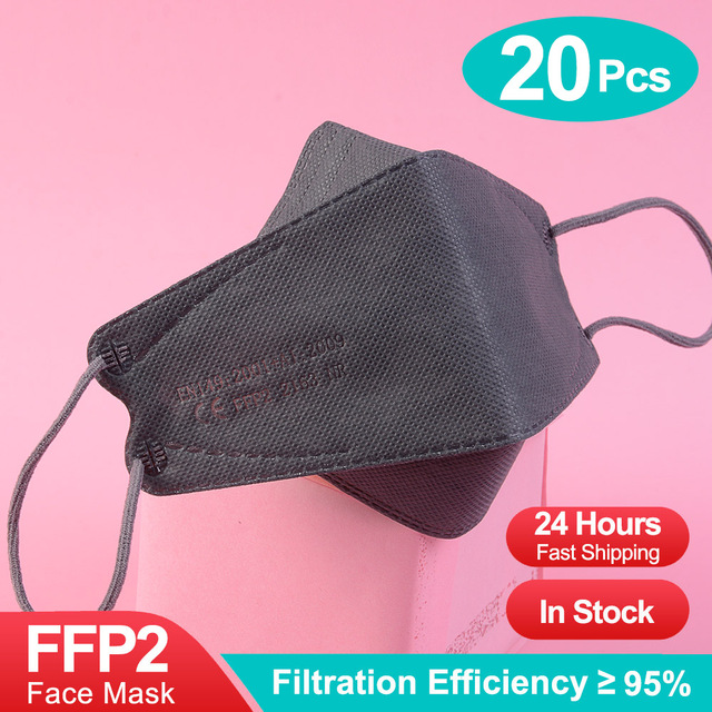 10-100 قطعة قناع لون ffp2fan kn95 اقنعة ce اسماك mascarillas ffp2reuse zable الكبار kn95 قناع وافق قناع الوجه الصحي fpp2