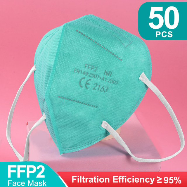 20-100 قطعة ffp2fan ce mascarillas ffp2reuse zable الألوان واقية الفم قناع kn95 masque ffpp2 mascarillas kn95 شهادة