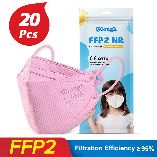 Kids Masks FFP2 Black KN95 Máscara Kids Mascarillas FPP2 niños quiurgicas homology adas FFP2 Mask Thickness Disposable Mask for Kids