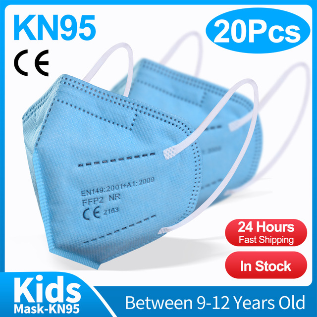 قناع 9-12 قديم للأطفال kn95fan للأطفال ffp2masque قناع للأطفال قابل للغسل fpp2 kn95 mascarillas niño ffp2 niños