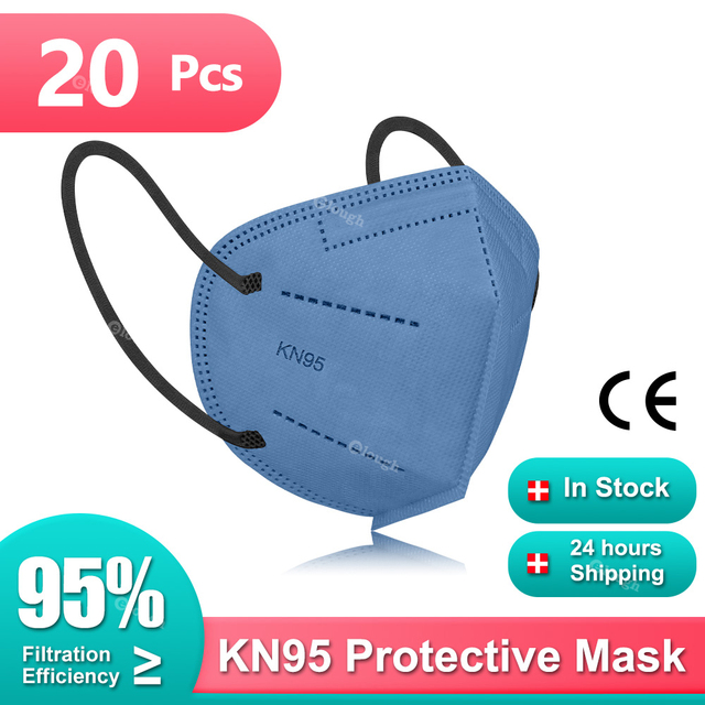 KN95 Mascarillas FPP2 Morandi Masks Black Gray FFP2 Adult 5 Layers Protective Face Mask Oral Respirator Mask ffp2masque CE