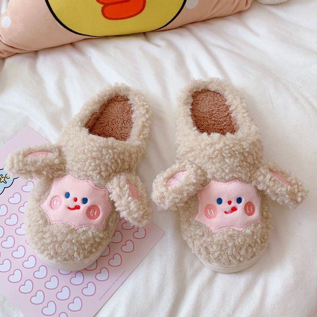 Women Winter Cute Animal Slippers Fashion Kawaii Fluffy Winter Warm Slippers Female Cartoon Milk Cow Indoor Slippers Funny Shoes