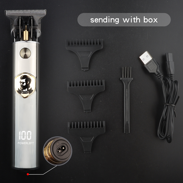 T9 Professional Electric Hair Clipper Trimmer For Man 0mm Baldheaded Barber Hair Cutting Machine Cordless Shaver