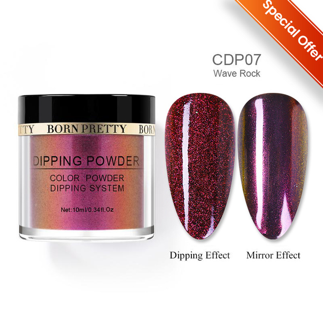 Born Pretty Dipping Nail Powder Cat Magnetic Chameleon Gradient Nail Glitter Powder Sparkle 10ml Natural Dry Dip Nails Decor