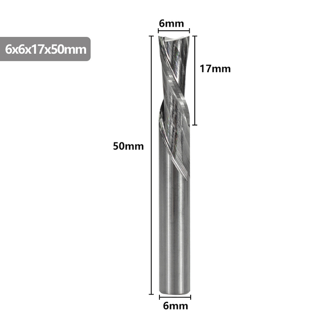 XCAN Left Hand Down Cutter 3.175/4/5/6mm Shank Spiral End Mill 2 Flute Carbide Milling Cutter for CNC Aluminum Cutting Milling B