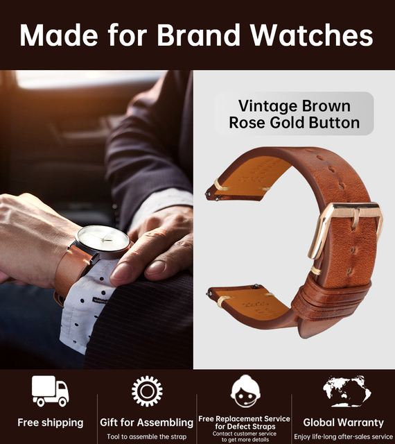 MAIKES Quick Release Watch Band Italy Vegetable Tanned Leather For Huawei Galaxy Watch 22mm Cow Watch Bracelet Leather Strap