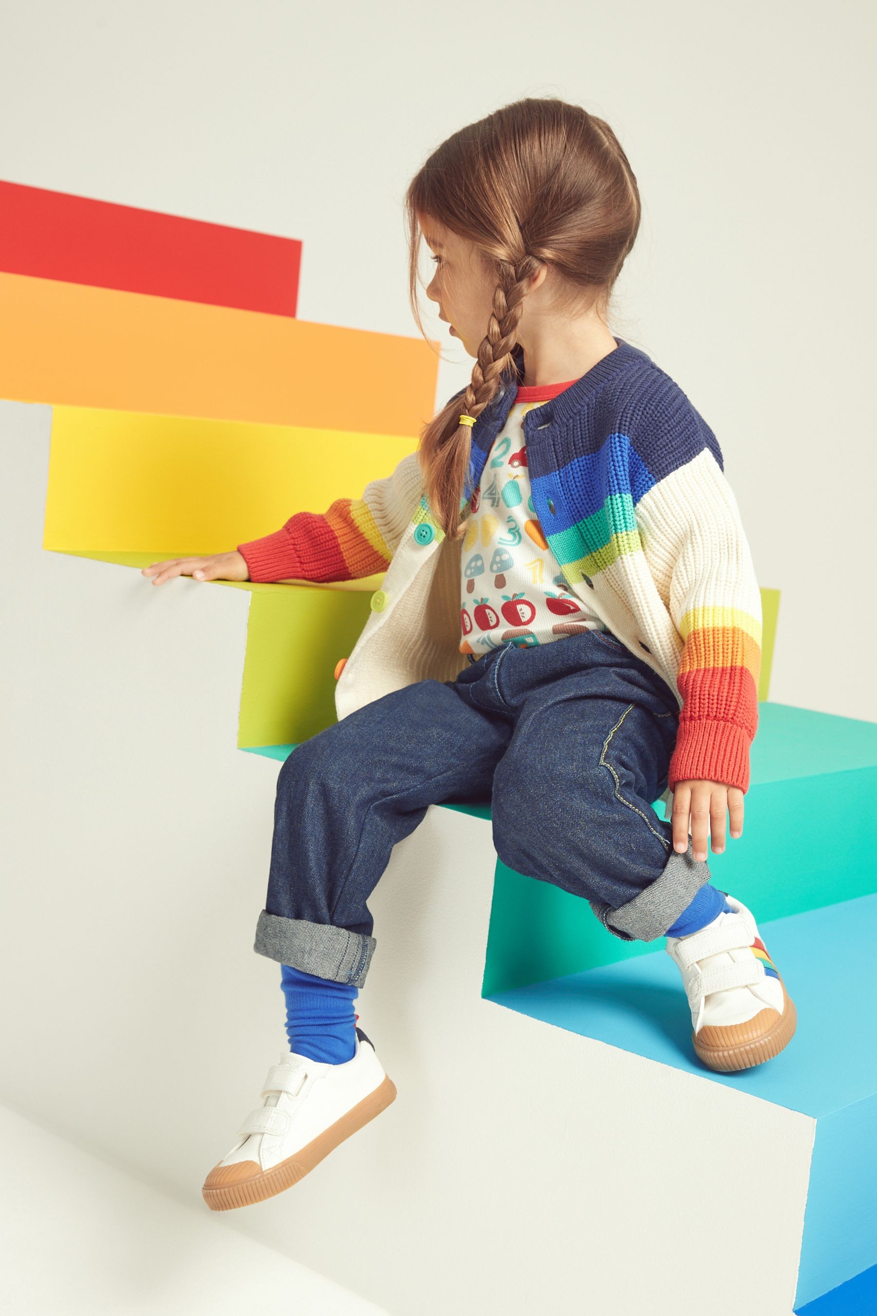 Little Bird Rainbow Knitted Cardigan