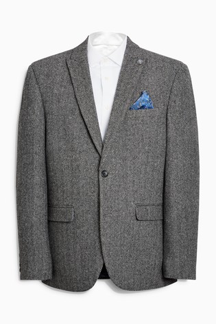 Signature Herringbone Blazer Tailored Fit