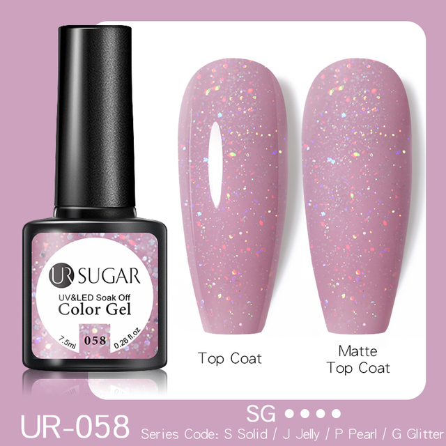 ur sugar pink nail gel polish 7.5ml each for manicure semi permanent soak off gel uv led varnish gel nail art design