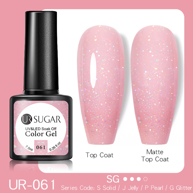 ur sugar pink nail gel polish 7.5ml each for manicure semi permanent soak off gel uv led varnish gel nail art design