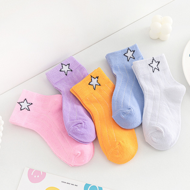 5pairs/lot 3 to 12 Years Kids Soft Cotton Socks Boy Girl Baby Cute Cartoon Warm Fashion School Socks Autumn Winter Cartoon