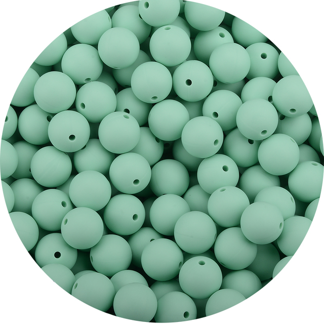 LOVKA 12mm 100pcs/lot Silicone Beads Food Grade Baby Teether Round Beads Baby Chewing Teething Beads Silicone Teether Diy