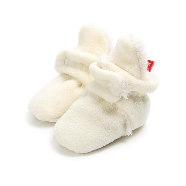 Winter Baby Boy Girl Socks Baby Shoes Socks Easy Wear Tight Hook and Loop Infant Newborn Walking Fluff Warm Moccasins Zapatos Bebe