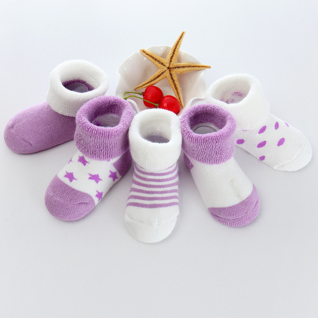 5pairs/lot Newborn Baby Socks Thick Winter Spring Autumn Warm Cute Cartoon Baby Girls Boy Socks Hot Fashion Soft Cotton Socks