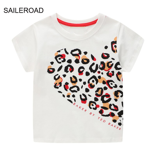 Seieroad Baby Girls 2-7 Years Animation Short Sleeve Cotton T-Shirt For Boys T Shirt Tops