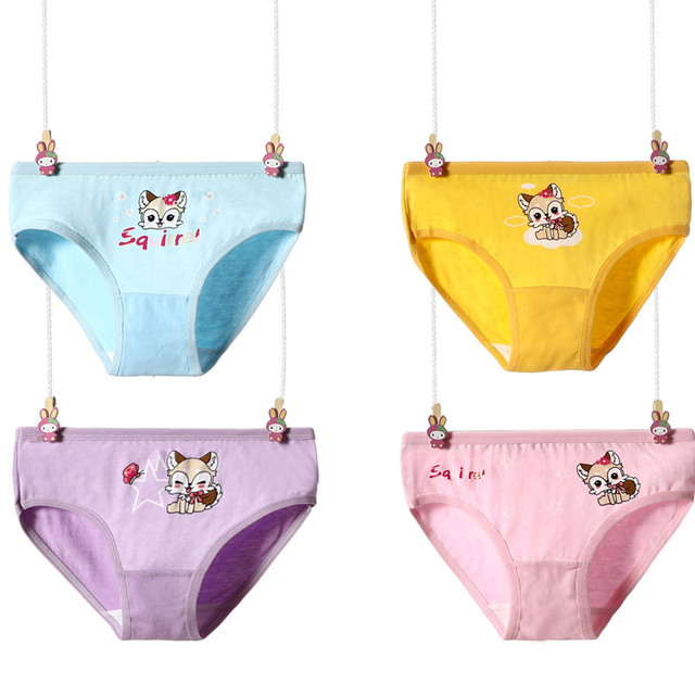 10 pieces/lot Design Children Girls Cotton Soft Lovely Panties Cartoon Baby Underwear for Girls Kids Boxer Panties Breathable