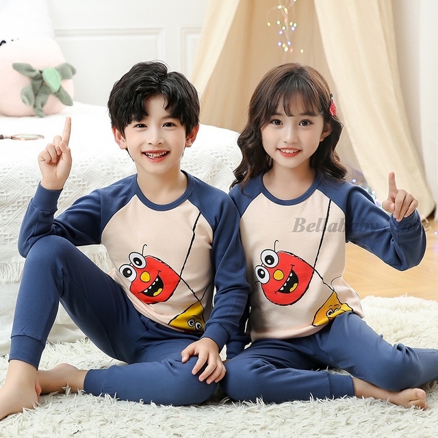 Baby Boy Girl Pajama Sets Korean Spring Pajamas For Kids Sleepwear Set Cotton Cartoon Cow Night Outfits Autumn Children Clothes