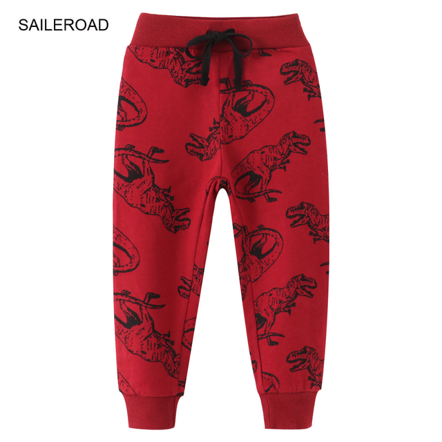 Sailroad 2-7 years 2022 New Spring Dinosaurs pants for boy kids boys pants pants casual sweatertrousers warm sports pants