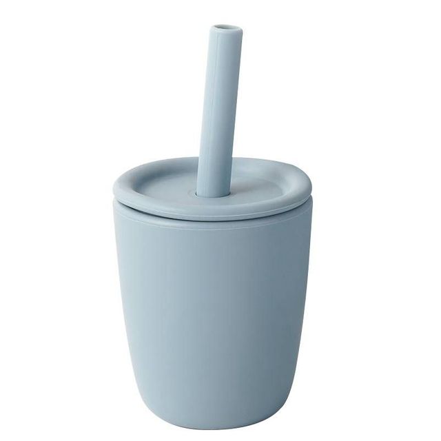 Custom hight super soft training non-toxic drinking straw organic detergent detachable sensory sippy silicone tumbler silicone cup