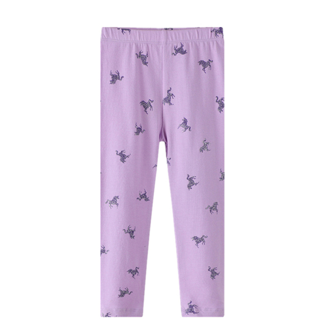 2022 Cotton Unicorn Print Children Leggings Children Leggings Breathable Elastic Trousers Spring Girls 2-8 Years Trousers