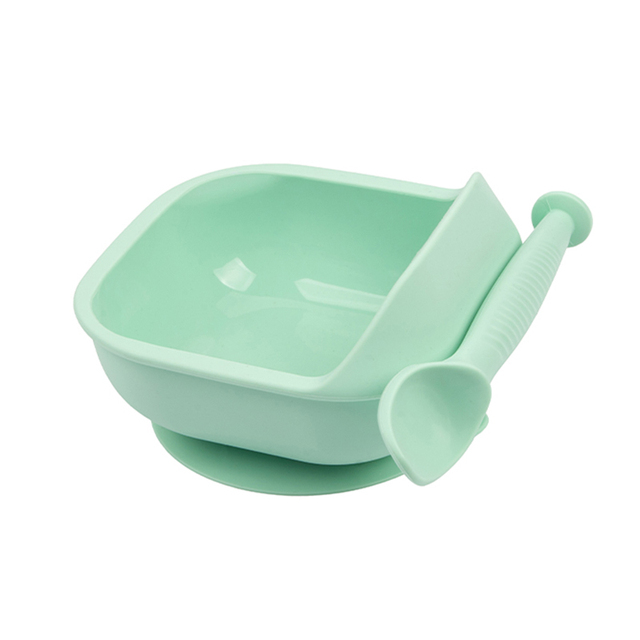 LOFCA 1 Set Baby Silicone Feeding Bowl Food Grade Liquid-Proof Suction Rotating Bowl Learning Dishes Tableware Children Plate