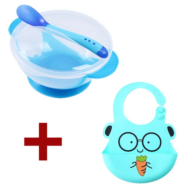 Baby Dish Set Training Bowl Spoon Cutlery Set Dinner Bowl Learning Dishes With Suction Cup Children Training Dinnerware